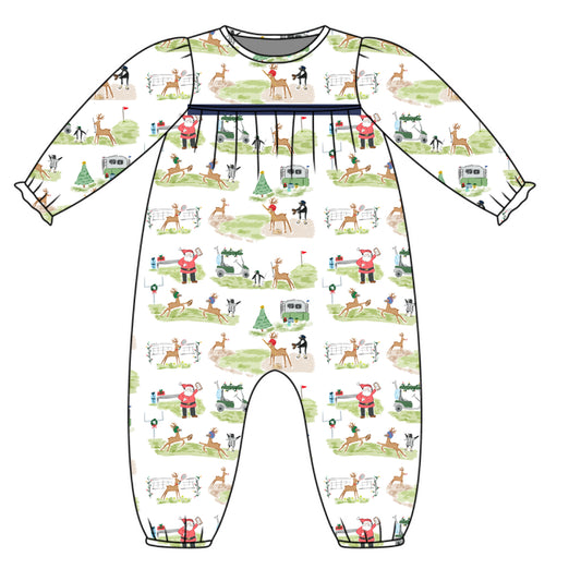 *PRE-ORDER* Ruthie Romper- Reindeer Games (Northbridge Navy)