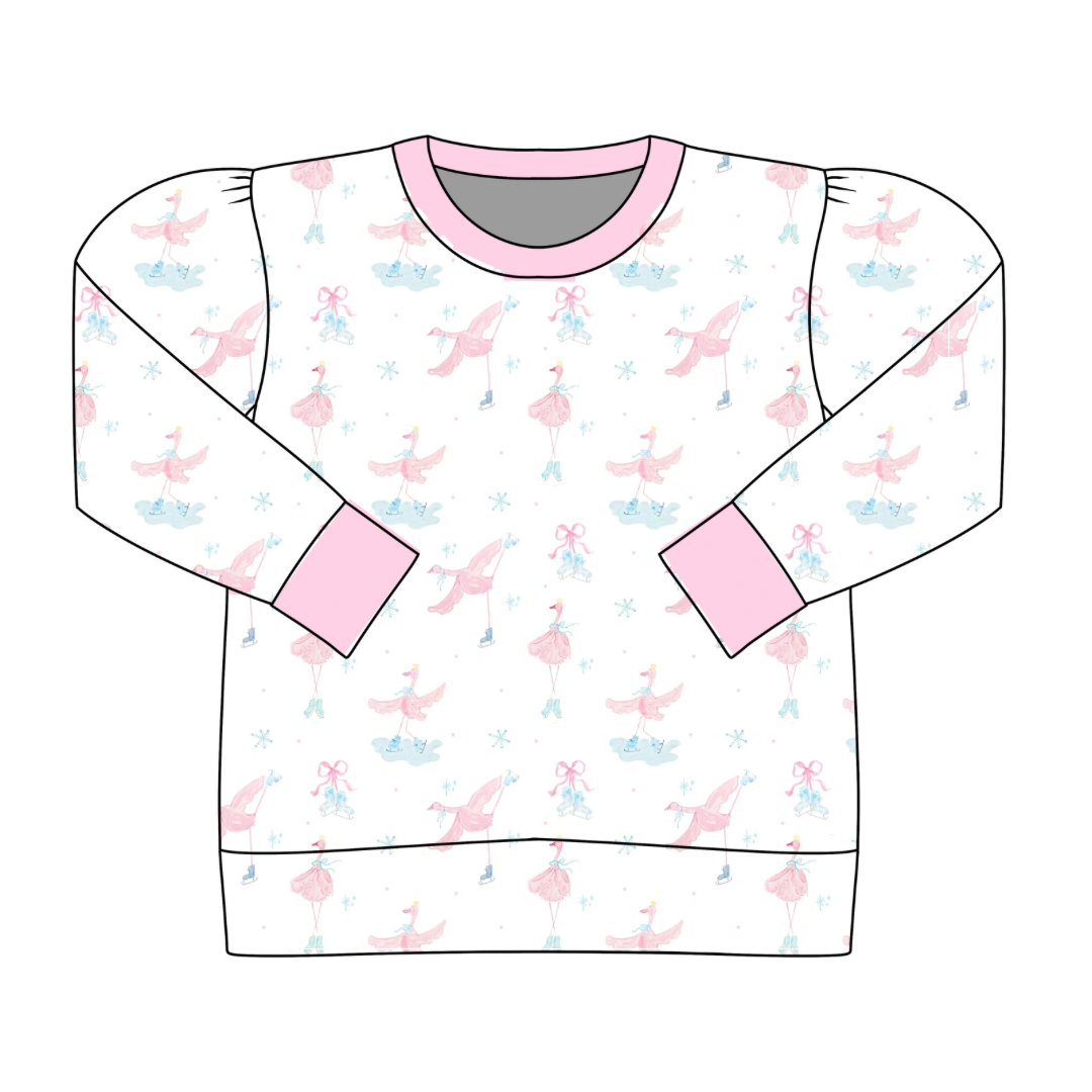 *PRE-ORDER* Polly Puff Sleeve Crewneck- The Ice Ballet