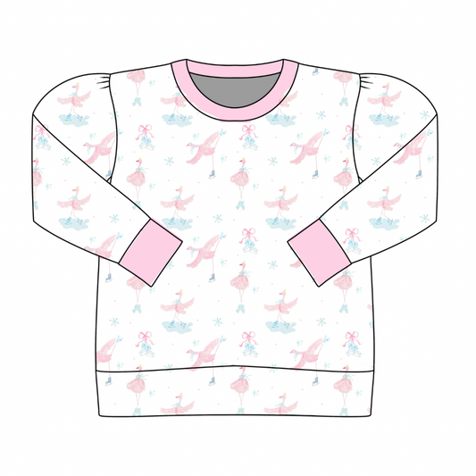 *PRE-ORDER* Polly Puff Sleeve Crewneck- The Ice Ballet