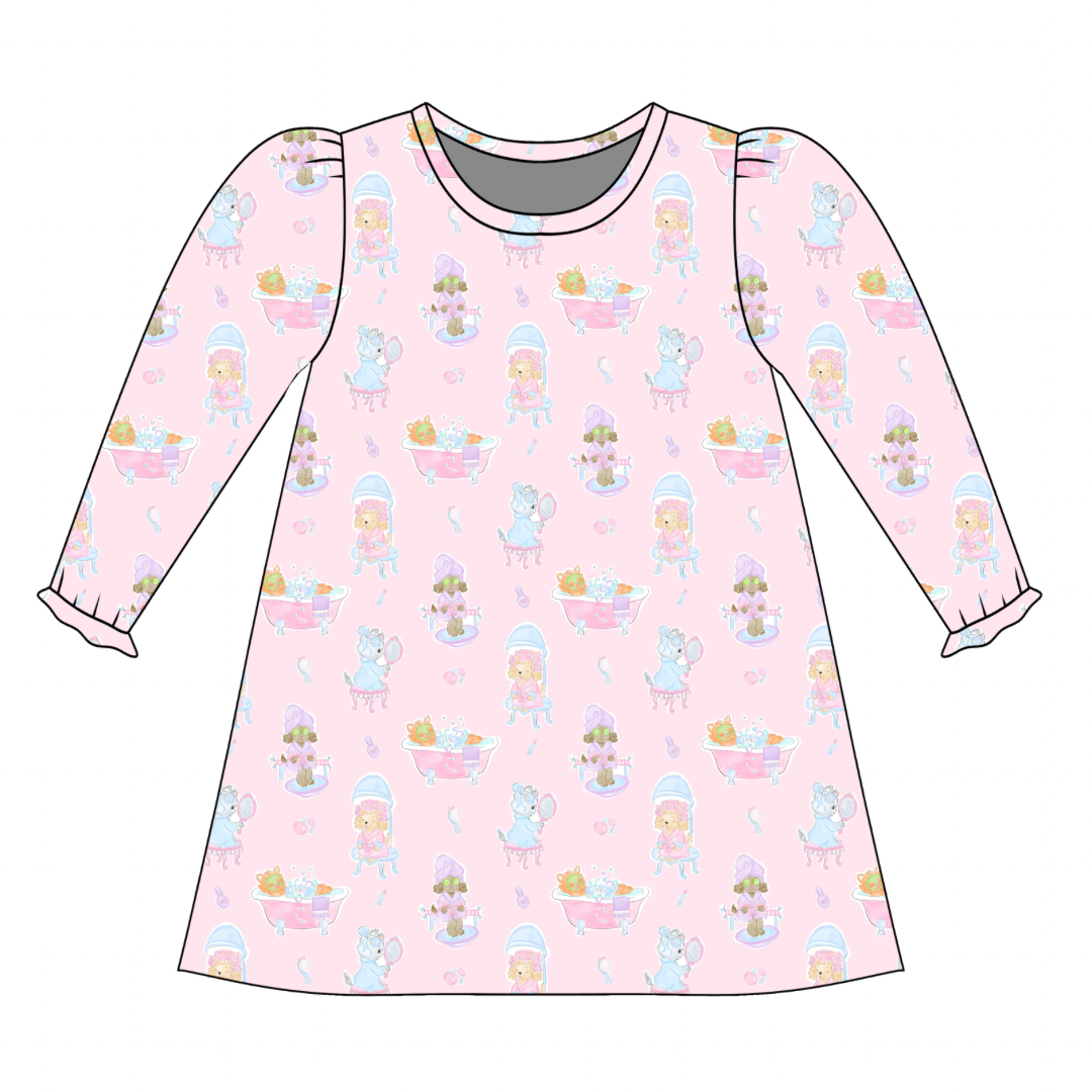 *PRE-ORDER* Charlotte Long Sleeve Play Dress- Pawfectly Pampered
