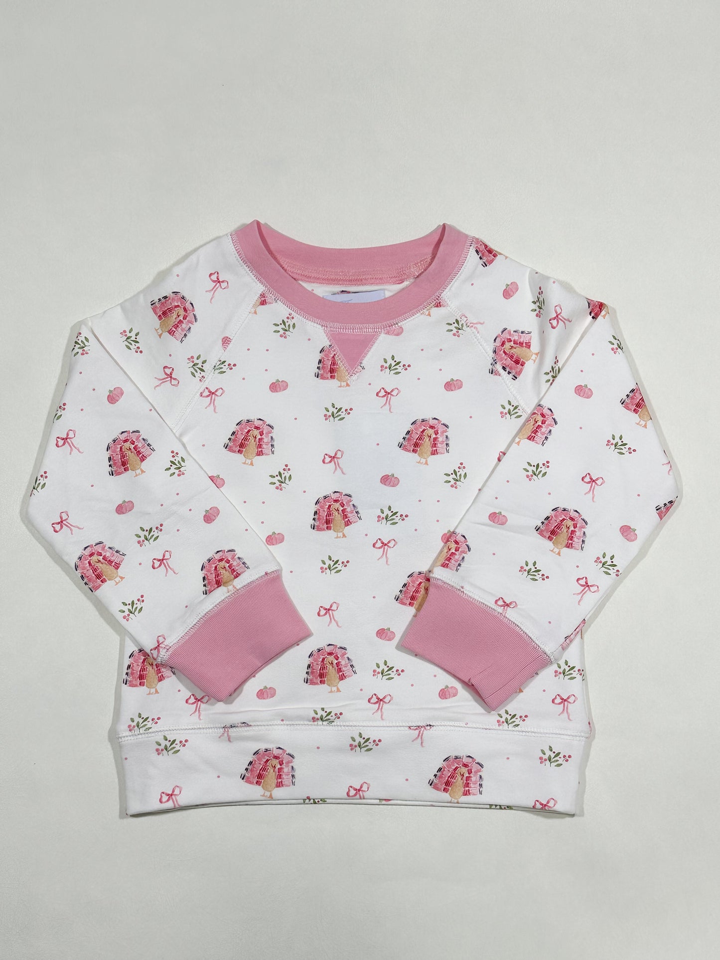 Campbell Crewneck- Gobble Gobble (Pennington Bay Pink)