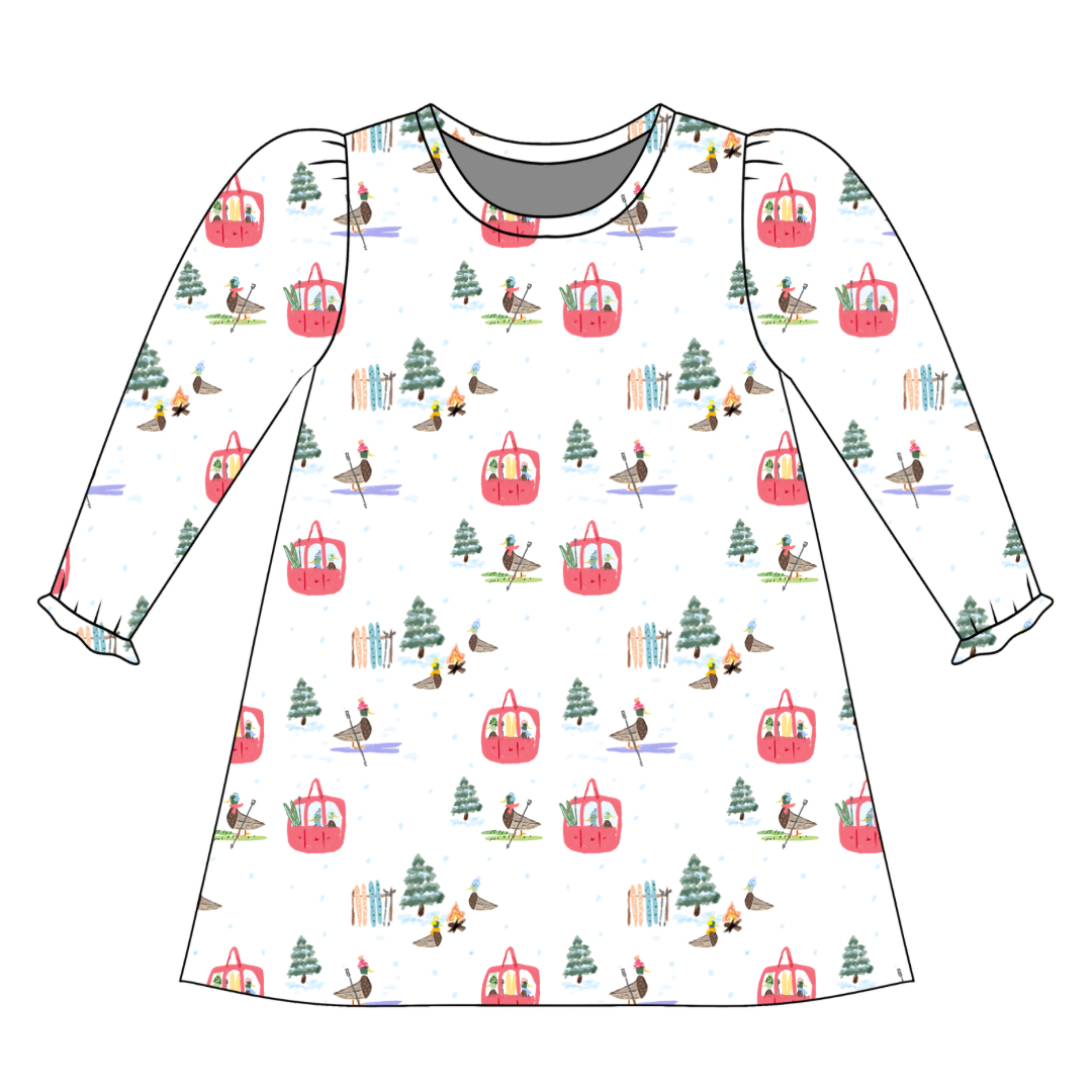 *PRE-ORDER* Charlotte Long Sleeve Play Dress- Cedarwood Cottage