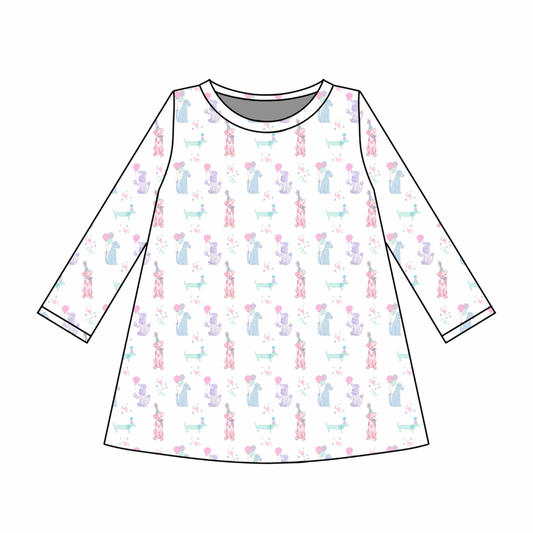 *PRE-ORDER* Charlotte Long Sleeve Play Dress- Pawty Pups