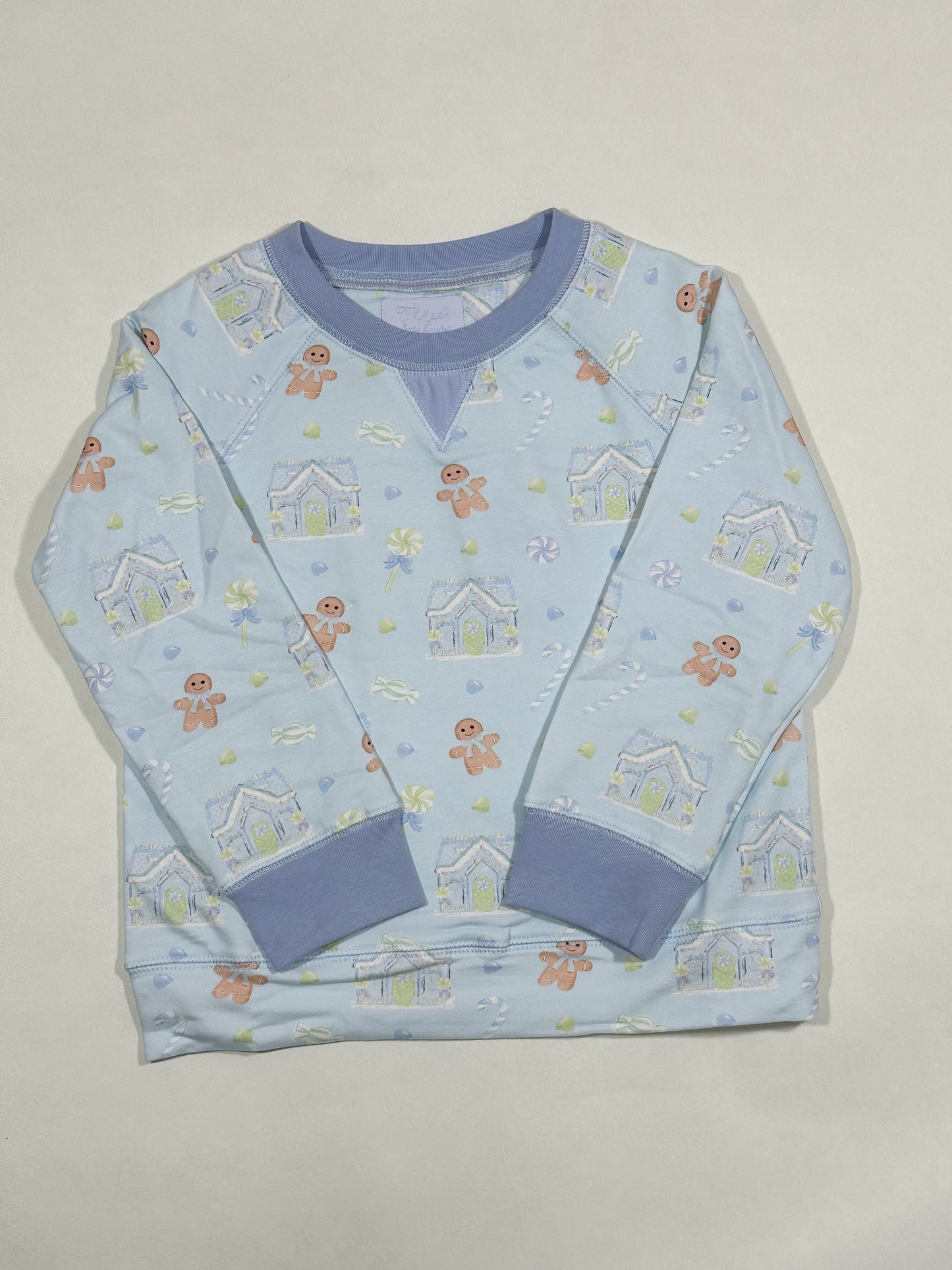 Campbell Crewneck- Candyland Dreams in Baltic Blue (Bayfield Blue)