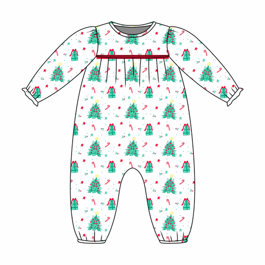 *PRE-ORDER* Ruthie Romper- Classic Christmas (Rutledge Red)