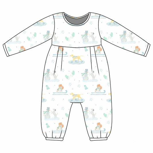 *PRE-ORDER* James Romper- Snow Pups