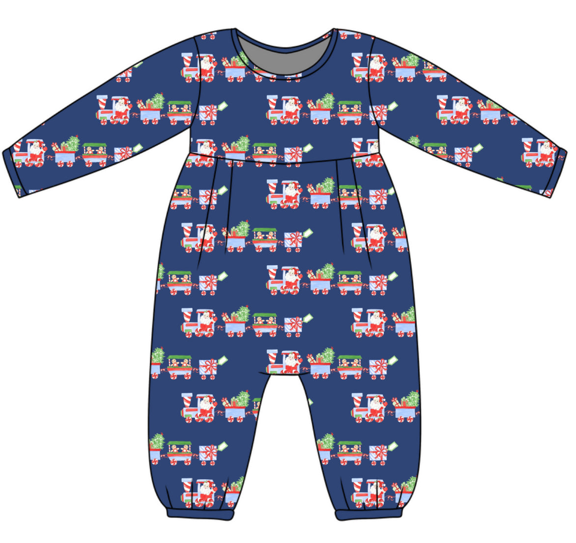 *PRE-ORDER* James Romper- Peppermint Express