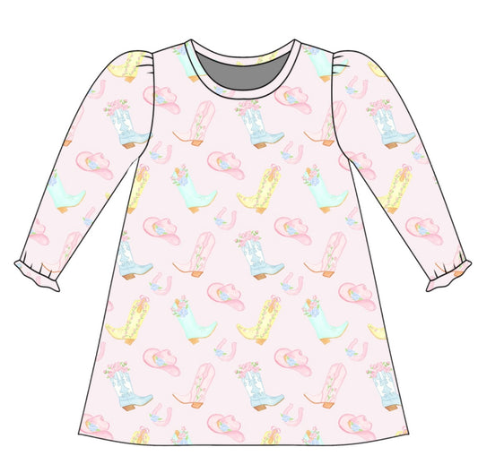 *PRE-ORDER* Charlotte Long Sleeve Play Dress- Amarillo Morning