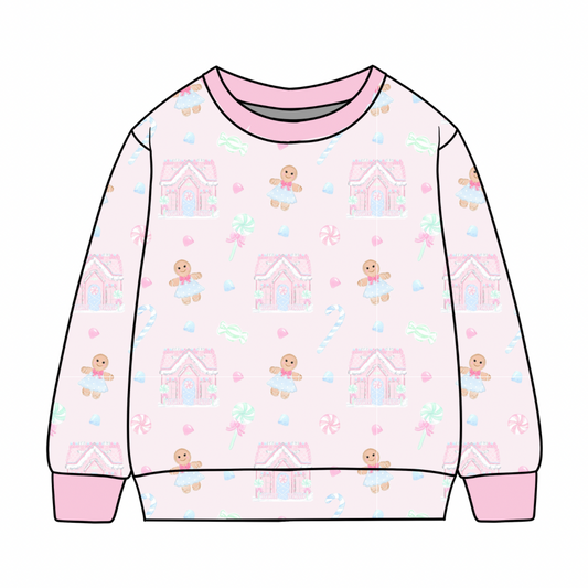 *PRE-ORDER* Campbell Crewneck- Candyland Dreams in Sugar Pink (Pennington Bay Pink)