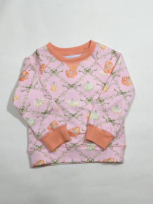 Campbell Crewneck- Ribbons & Vines (Summerland Sherbert)
