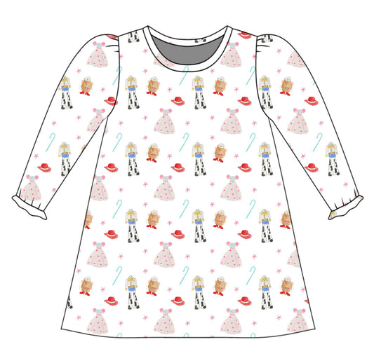 *PRE-ORDER* Charlotte Long Sleeve Play Dress- Sweetheart Corral