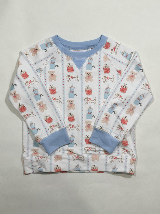 Campbell Crewneck- The Toymaker’s Parlor (Brookhaven Blue)
