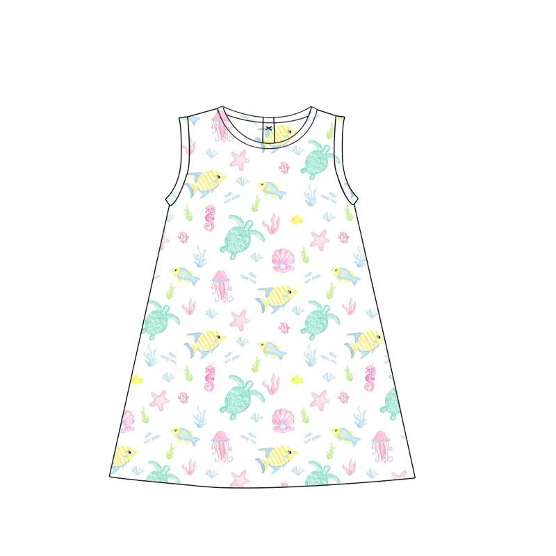 *PRE-ORDER* Charlotte Sleeveless Play Dress- Under the Sea