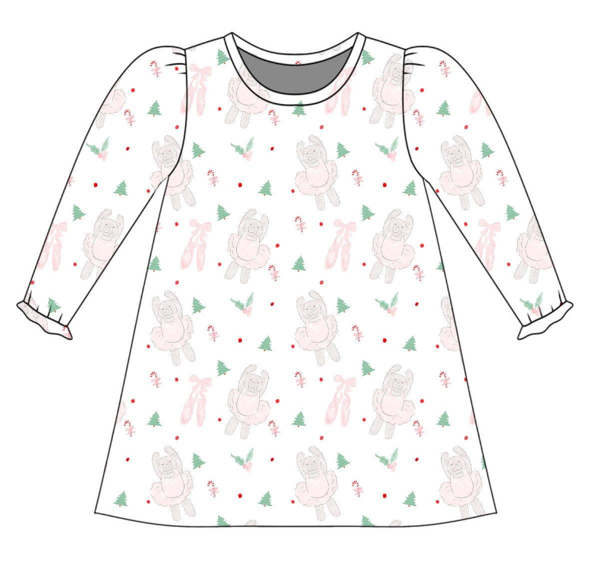 *PRE-ORDER* Charlotte Long Sleeve Play Dress- Sugarplum Soirée