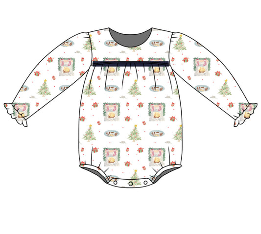 *PRE-ORDER* Abigail Long Sleeve Bubble- Not a Creature was Stirring