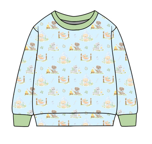 *PRE-ORDER* Campbell Crewneck- Pawprints & S’mores
