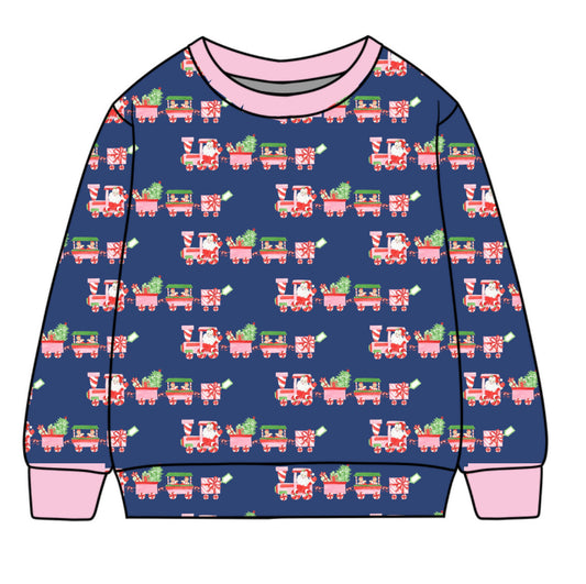 *PRE-ORDER* Campbell Crewneck- Peppermint Express (Pennington Bay Pink)