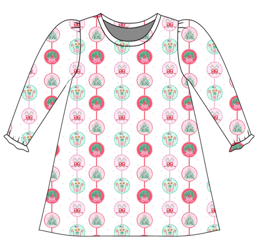 *PRE-ORDER* Charlotte Long Sleeve Play Dress- Tinselwood Hall