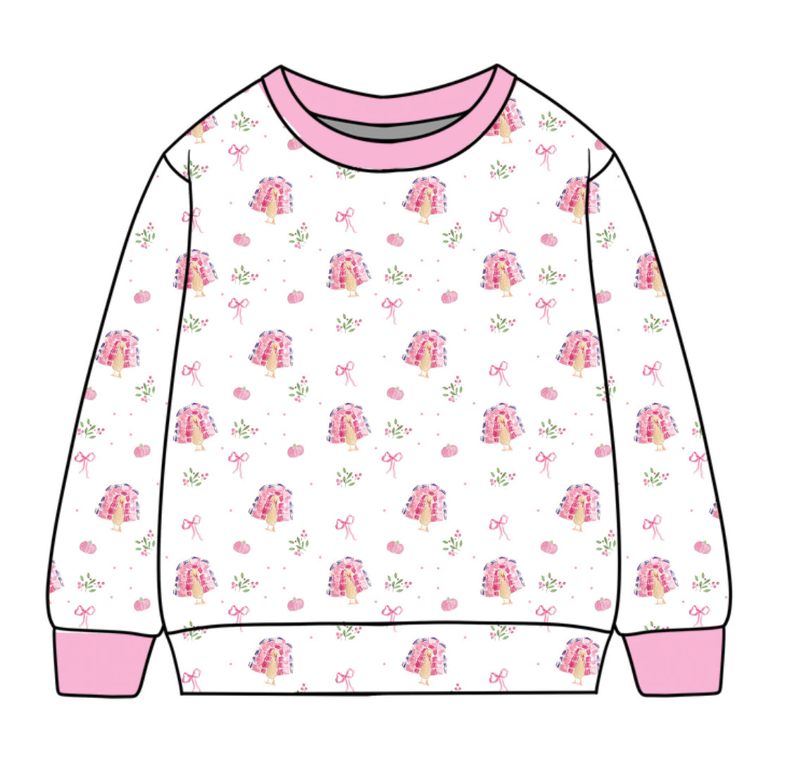 *PRE-ORDER* Campbell Crewneck- Gobble Gobble (Pennington Bay Pink)