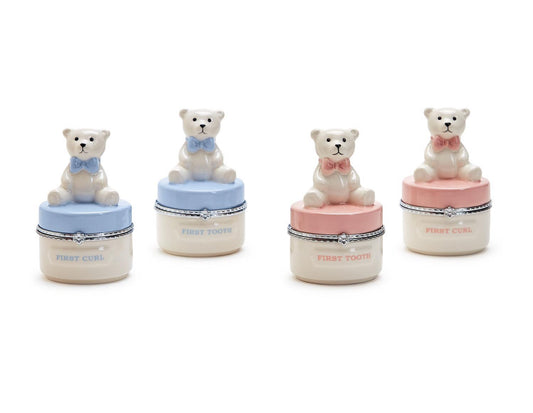 Beary Sweet First Tooth and First Curl Limonge Style Keepsake Box Set