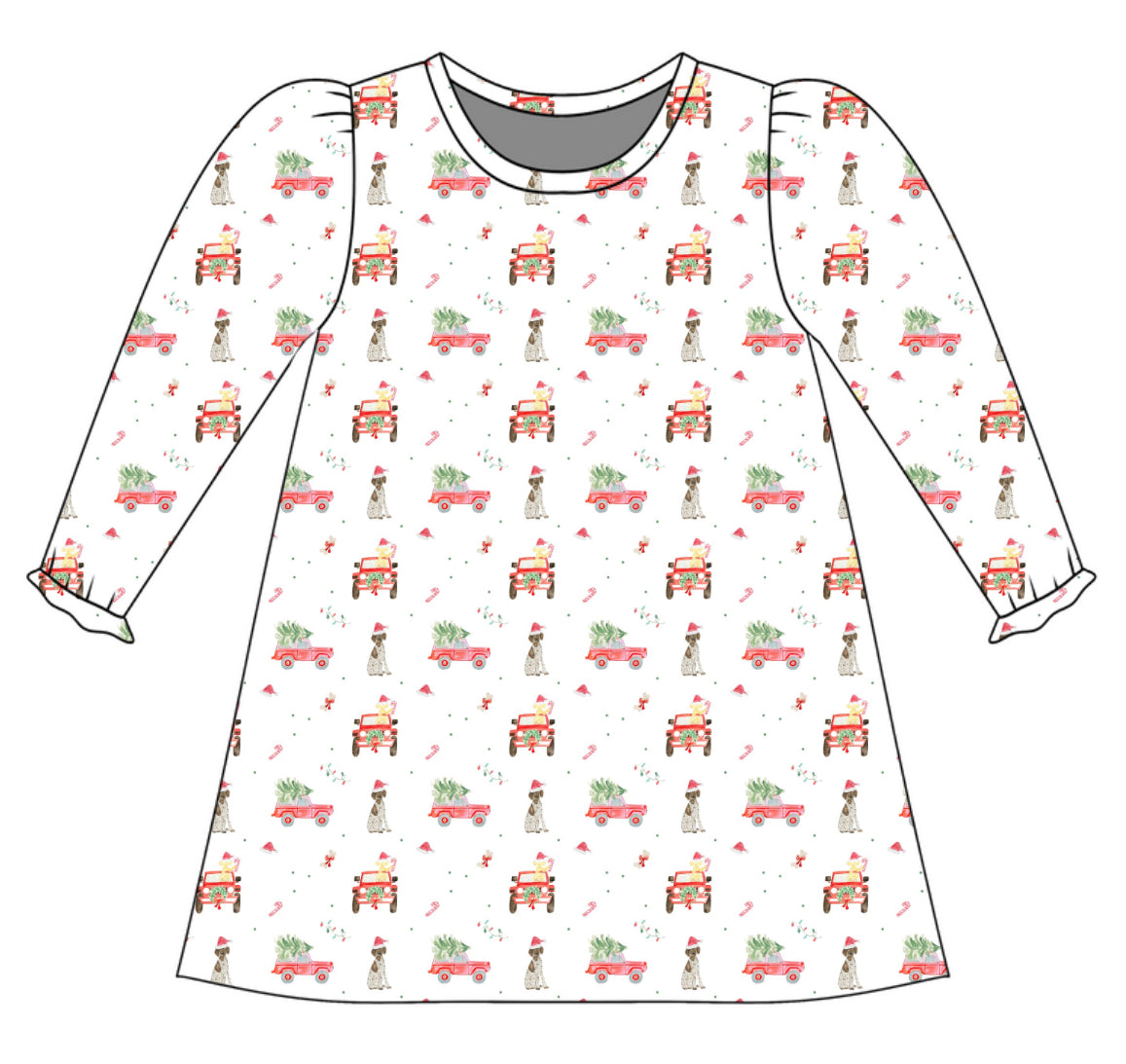 *PRE-ORDER* Charlotte Long Sleeve Play Dress- Holiday Helper