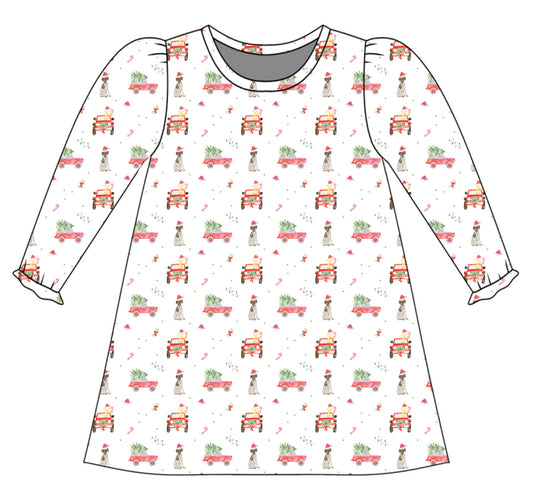 *PRE-ORDER* Charlotte Long Sleeve Play Dress- Holiday Helper