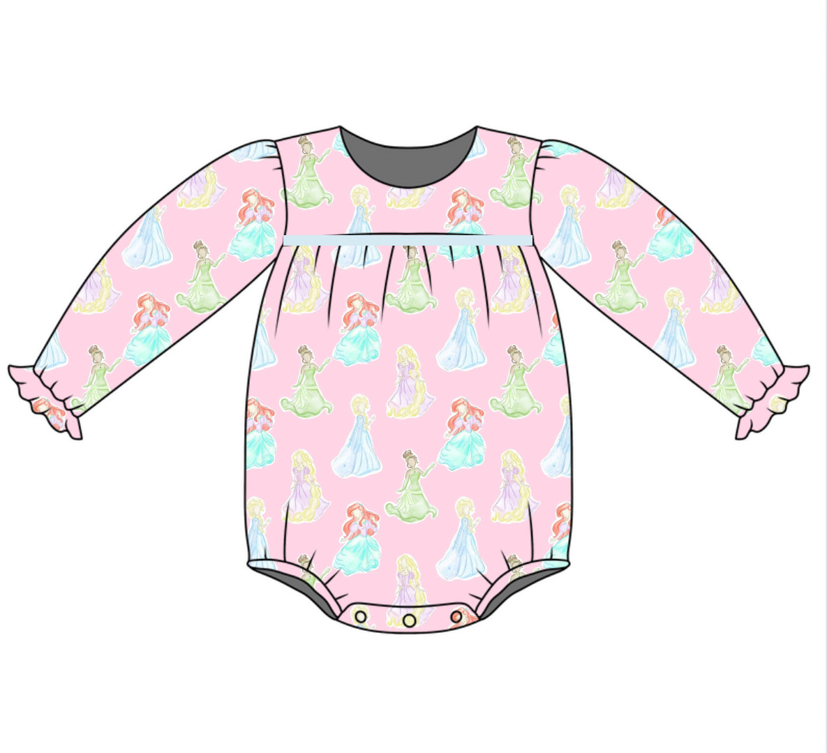*PRE-ORDER* Abigail Long Sleeve Bubble- Princess Party
