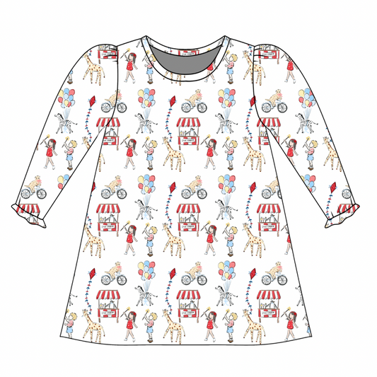 *PRE-ORDER* Charlotte Long Sleeve Play Dress- Liberty County Fair