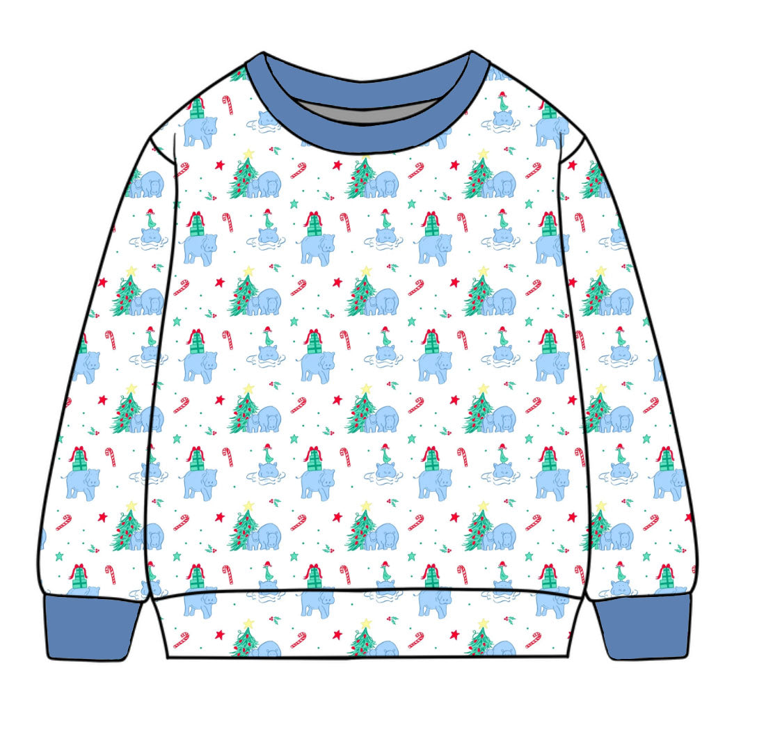 *PRE-ORDER* Campbell Crewneck- I Want a Hippopotamus for Christmas