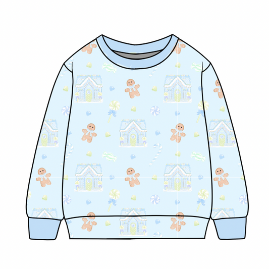 *PRE-ORDER* Campbell Crewneck- Candyland Dreams in Baltic Blue (Bayfield Blue)