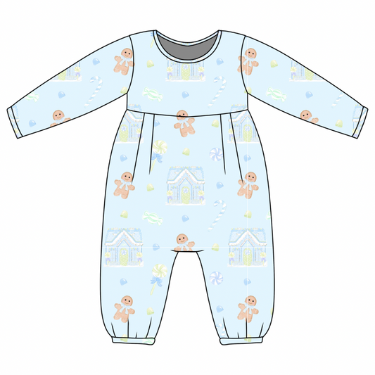 *PRE-ORDER* James Romper- Candyland Dreams in Baltic Blue