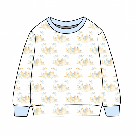*PRE-ORDER* Campbell Crewneck- Bethlehem Blessings (Bayfield Blue)