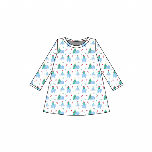 *PRE-ORDER* Dolly Dress- I Want a Hippopotamus for Christmas