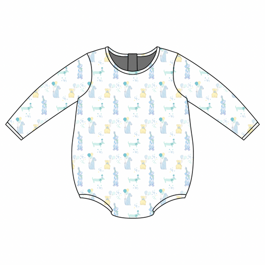 *PRE-ORDER* Bates Long Sleeve Bubble- Pawty Pups