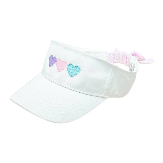 Pastel Hearts Bow Visor (Girls)