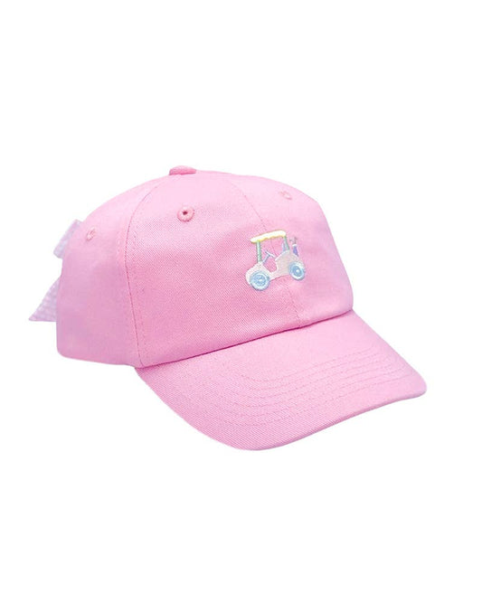 Rainbow Golf Cart Bow Baseball Hat (Girls)